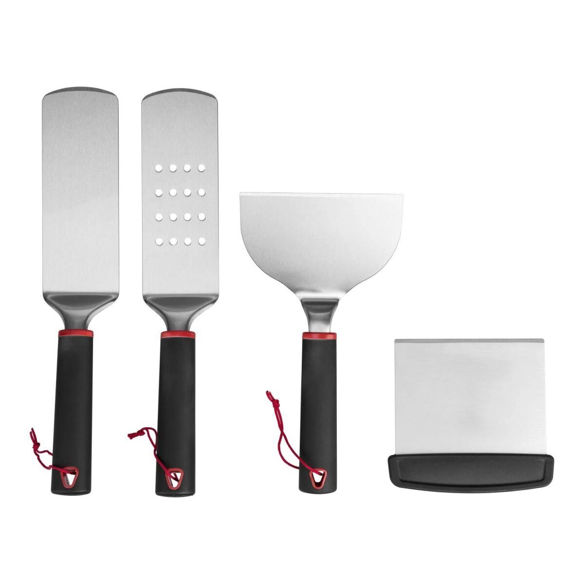 GRILLMEISTER Edelstahl-Grillbesteck-Set / Edelstahl-Grillspatel-Set