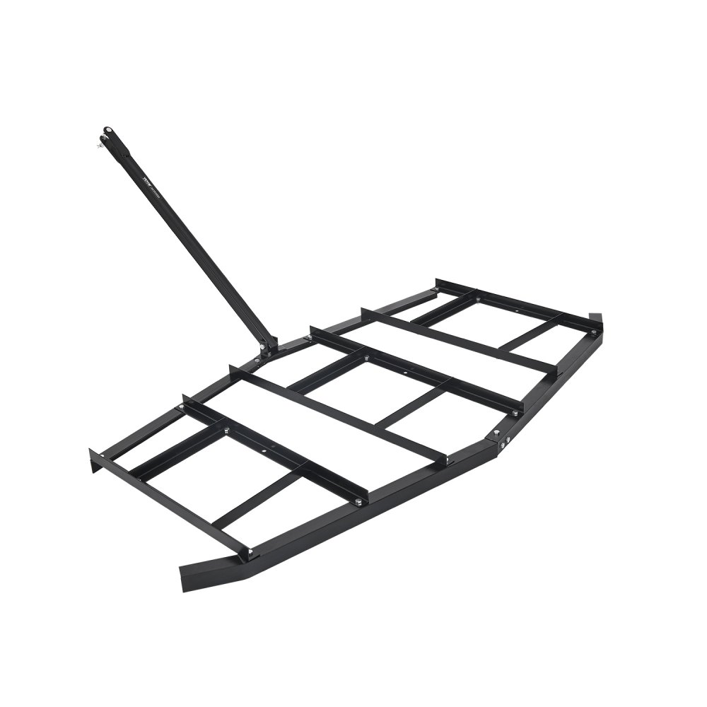Trekhaak, 2150x2120x110mm, gazonsleep, Q235 stalen oprit-leveller met verstelbare stangen en pinkoppeling, tractor oprit-eg voor ATV's, UTV's