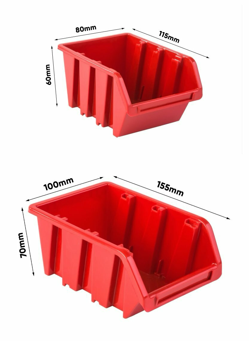 Wall shelf + stacking boxes + tool holder | Expandable | Workshop shelf storage shelf plug-in shelf set box 1152x780mm