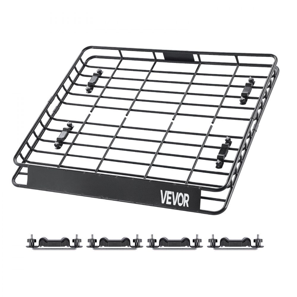Imperiaalmand Autodakmand (1095 x 1270 x 105 mm) Universele roestvrijstalen imperiaal met maximaal draagvermogen van 68 kg, auto-imperiaal voor SUV-vrachtwagens