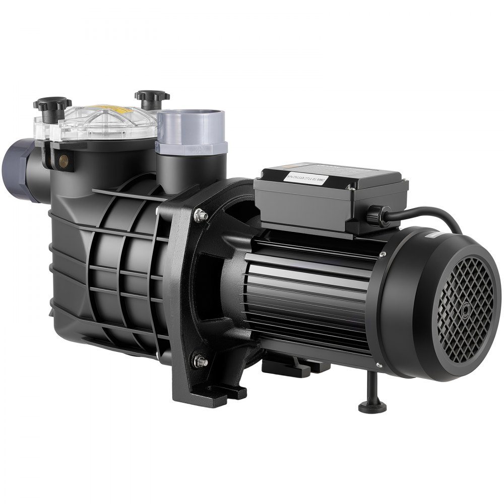 Zwembadpomp 3 kW, filterpomp 35.000 L/H max. debiet, eentraps zwembadpomp 2860 tpm, 19 m max. hoofd, met 24-Stunden-Timer en filtermand, voor bovengrondse en ingebouwde zwembaden en spa's