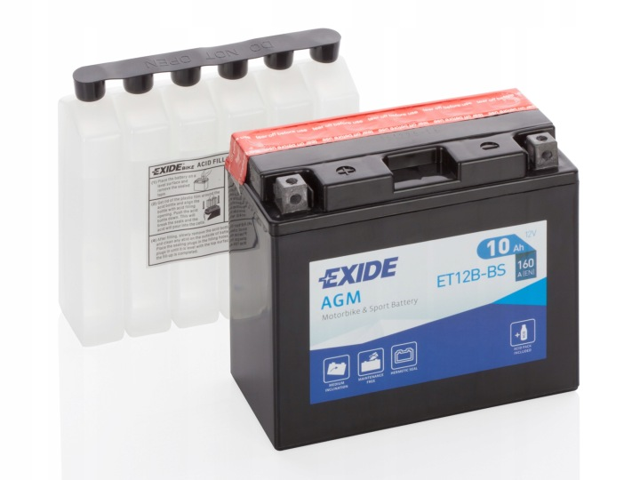 EXIDE ET12B-BS 10AH 160A 12V L+ – Art.-Nr. HT-47070