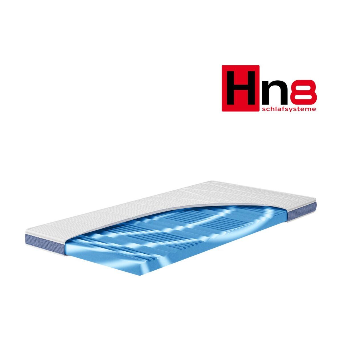 Hn8 Schlafsysteme Topper Surf 100, 7-Zonen-Gelschaumkern, Cool-Effect-Bezug, H2, 140 x 200 cm