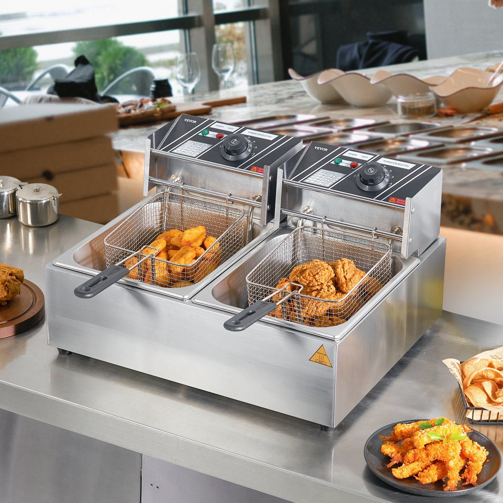 Fritteuse Snack elektrische Fritteuse 12l Restaurant Food Truck Bistro