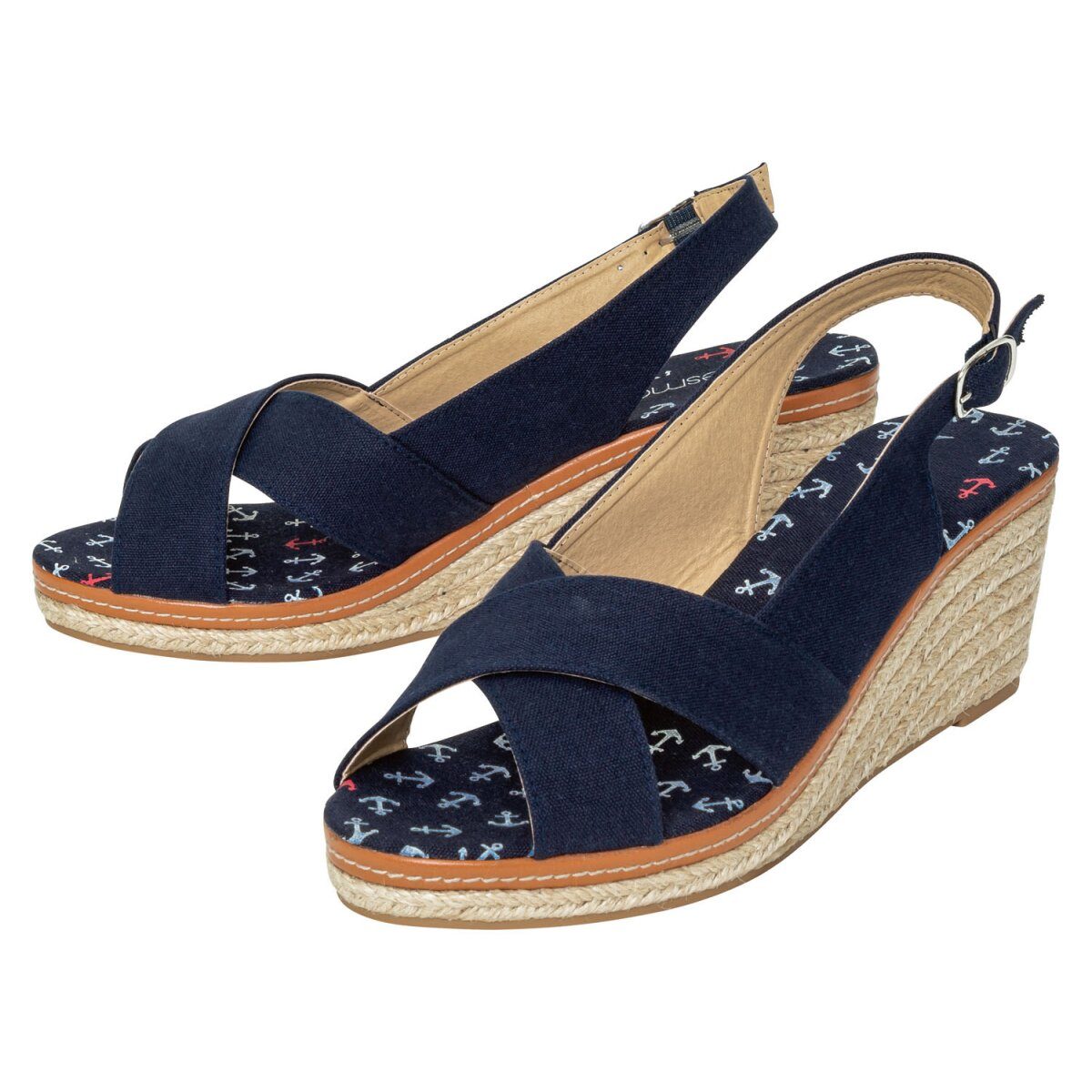 esmara® damessandalen met sleehak in zomerse raffia-look