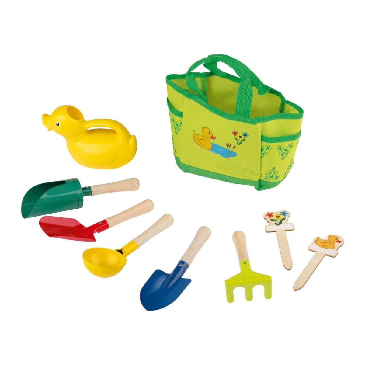 PLAYTIVE Kinder-Gartentasche, 9 Stück (grün)