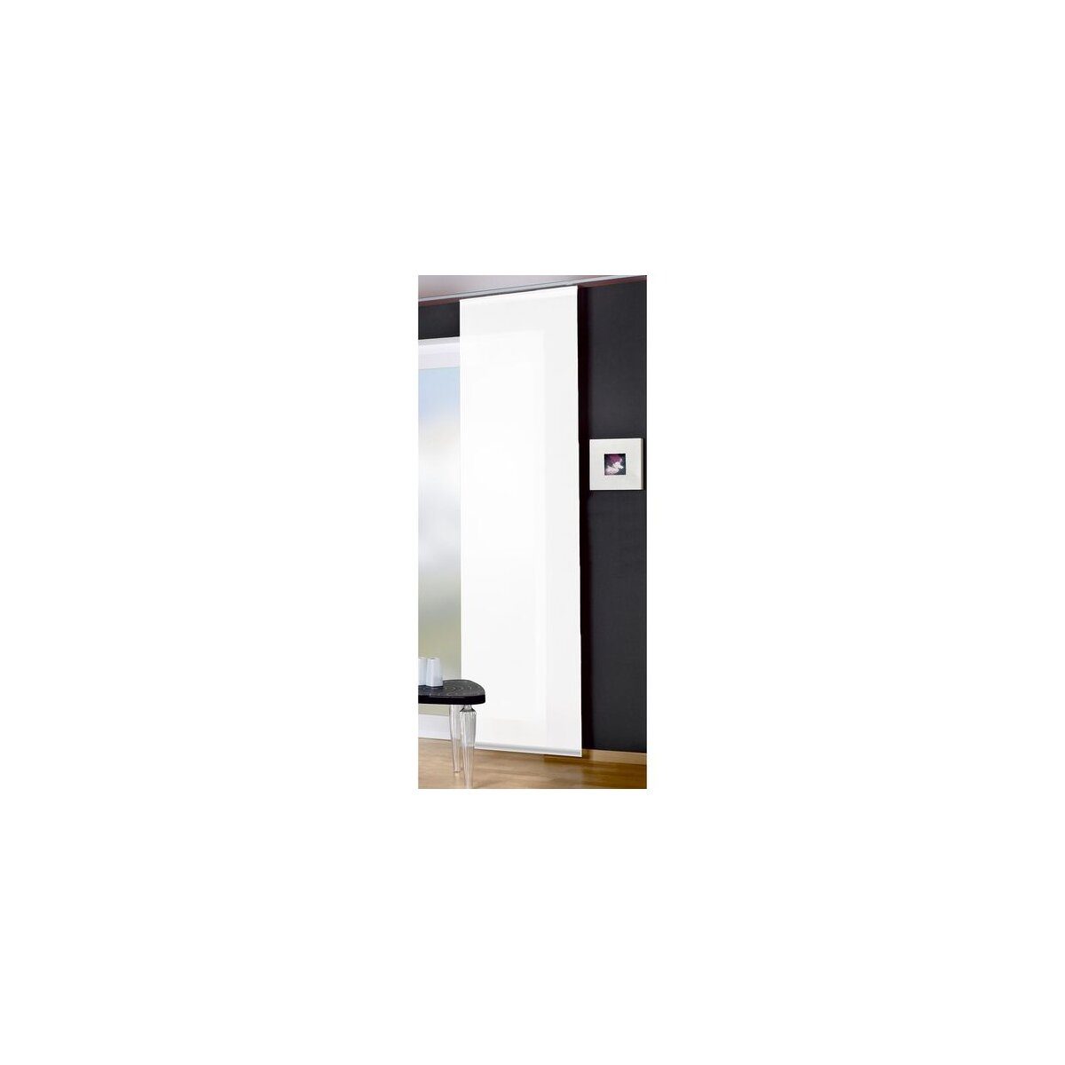 Schiebevorhang Home Wohnideen Rom Uni 245 x 60 cm, blickdicht weiß