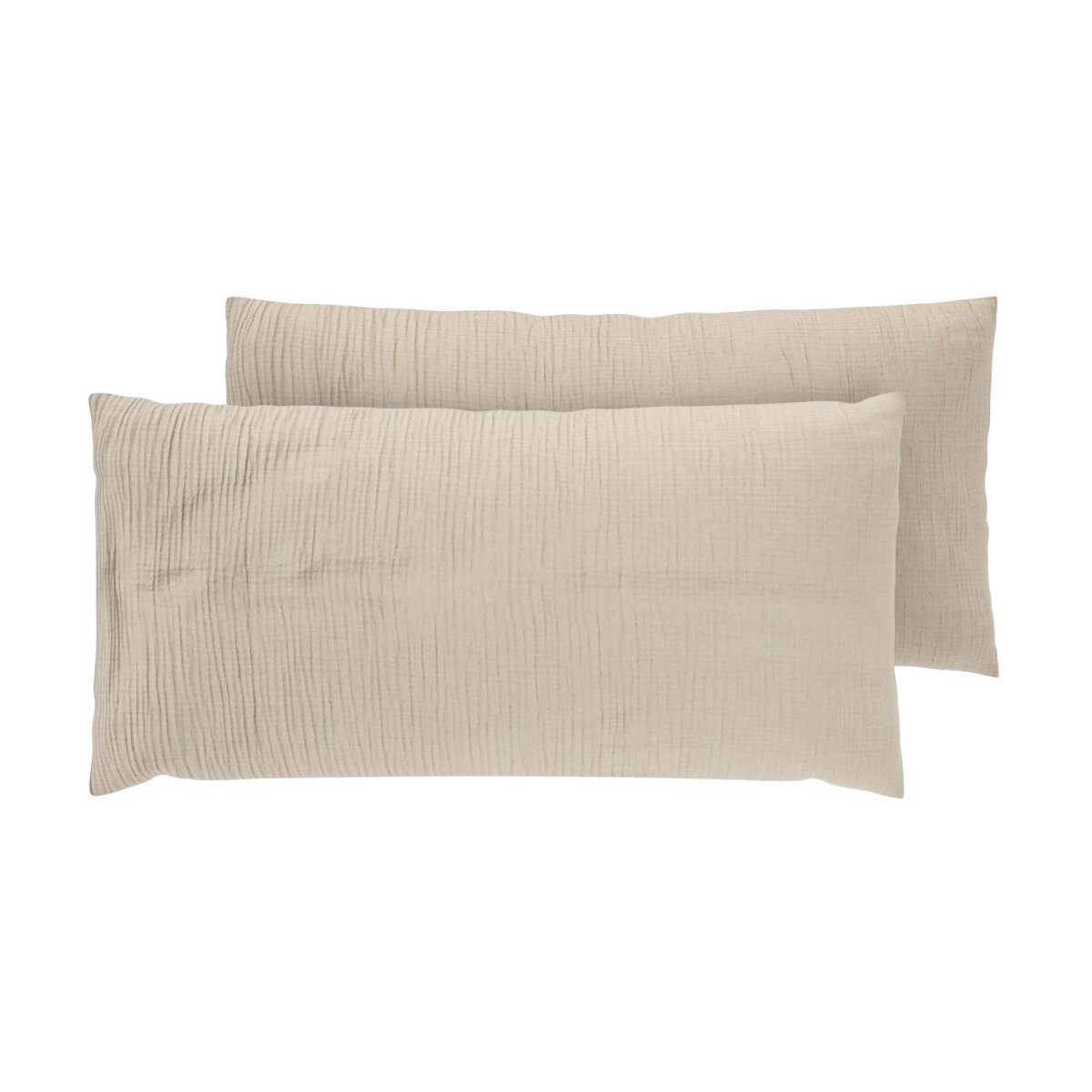 LIVARNO® Muslin cushion cover, 40 x 80 cm, 2 pieces