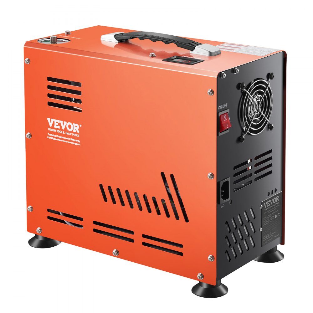 PCP Air Compressor, 800W Double Cylinder PCP Air Rifle Compressor 310bar/30MPa with Built-in Fan Cooling System, Auto Stop | Oil-free paintball tank compressor for air rifle, diving tank