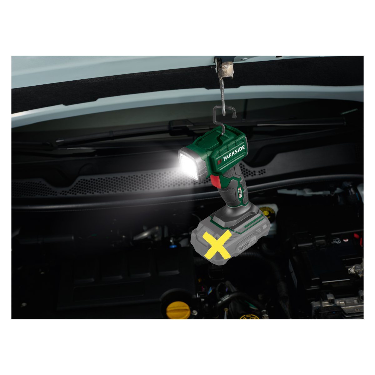 PARKSIDE® Akku-Arbeitsleuchte, ohne Akku und Ladegerät, LED-Handlampe PLHLA 20 Li A1