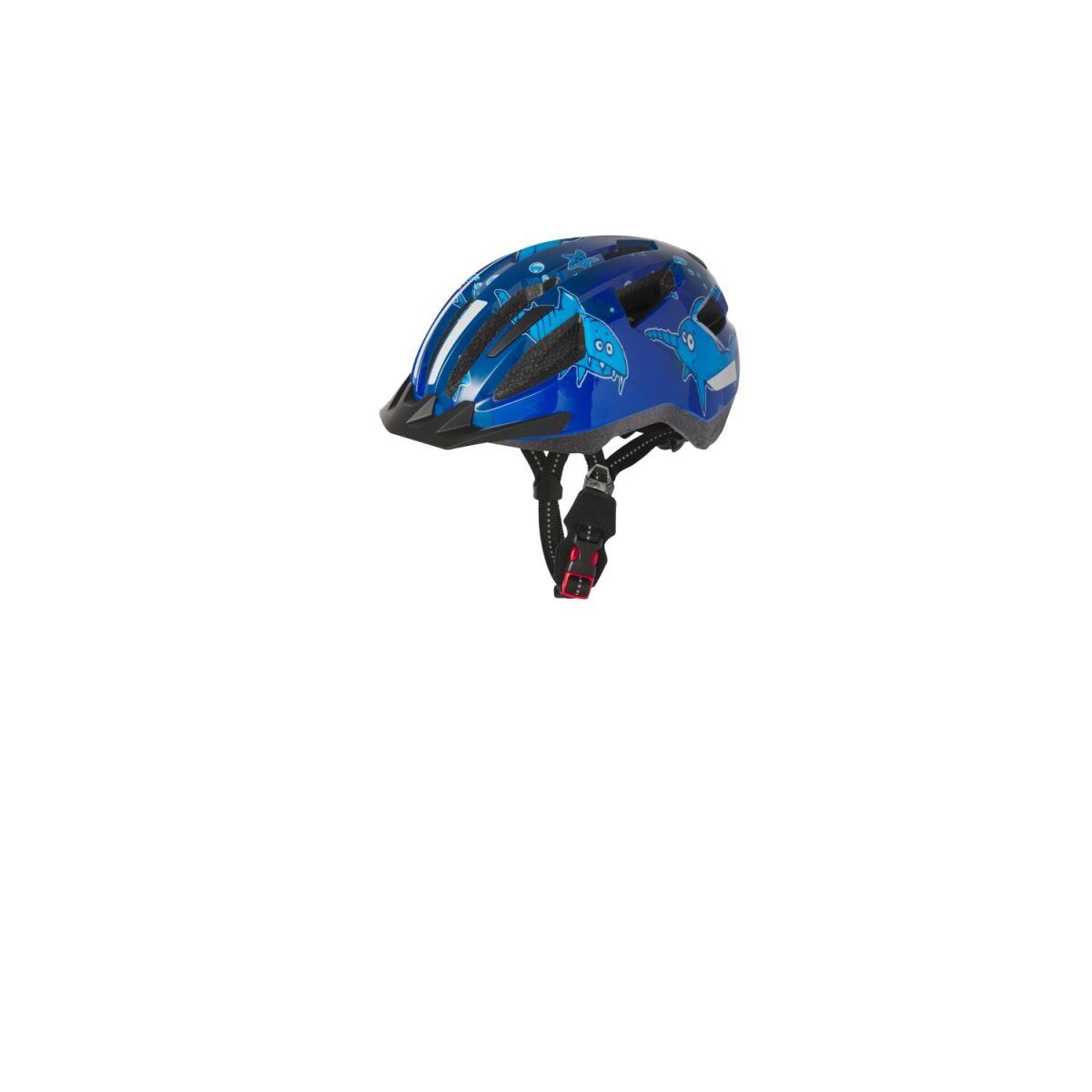 CRIVIT Kinder-Fahrradhelm, mit Rücklicht (Gr. XS Haifisch)