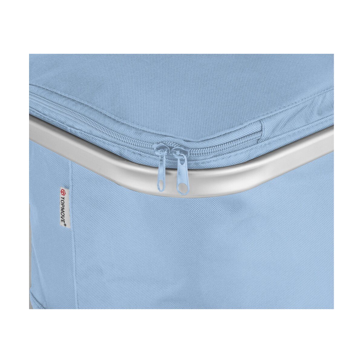 TOPMOVE® Einkaufskorb, mit Aluminiumgestell, faltbar (blau)