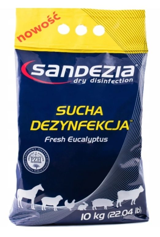 DÉSINFECTION À SEC SANDEZIA 10KG LAPIN CHEVAL VACHE Poulet etc.