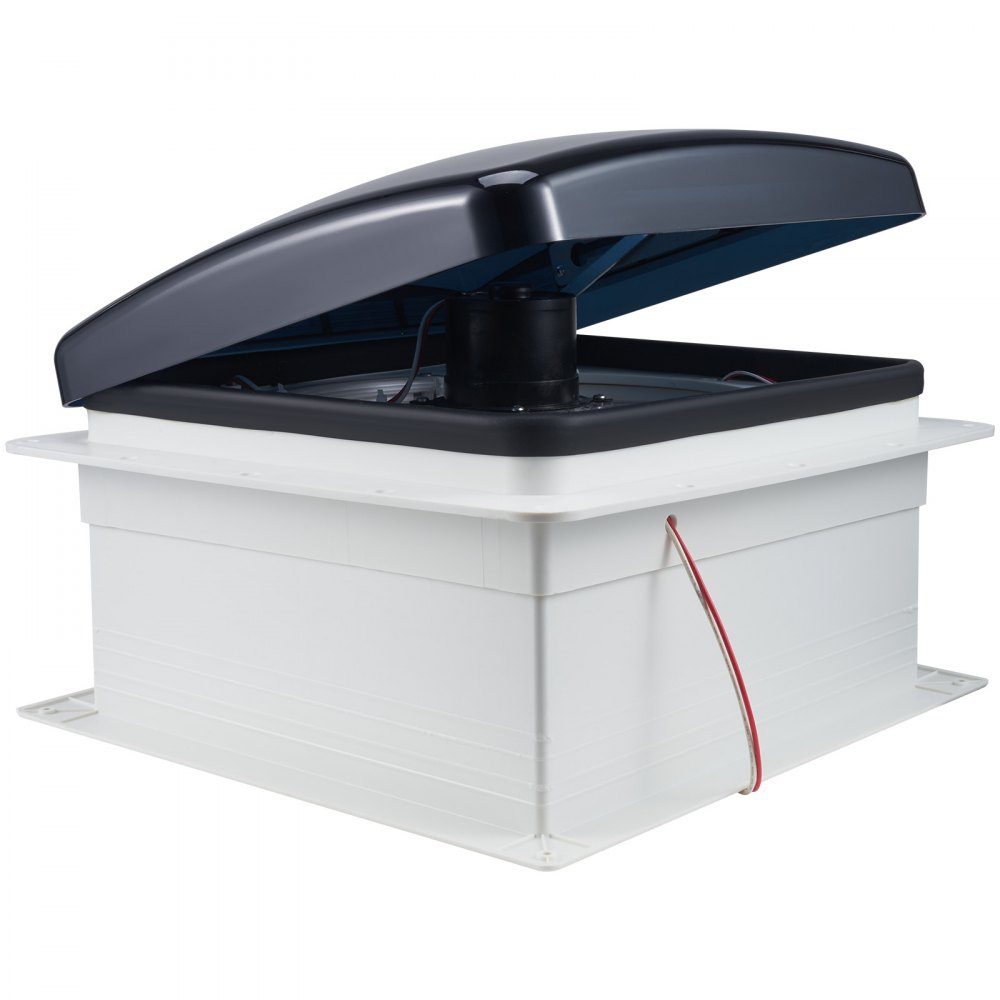RV Fan Roof Fan 12V Powerful 10 Speed ​​Spiral Fan with Remote Control Built-in DC Motor Electric Lid Fits 14" x 14" Roof Openings