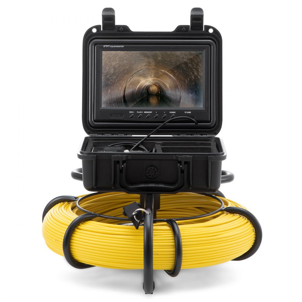 Pipe camera inspection camera, sewer camera, pipe inspection camera 228.6mm, 720p screen, pipe camera 119.79m