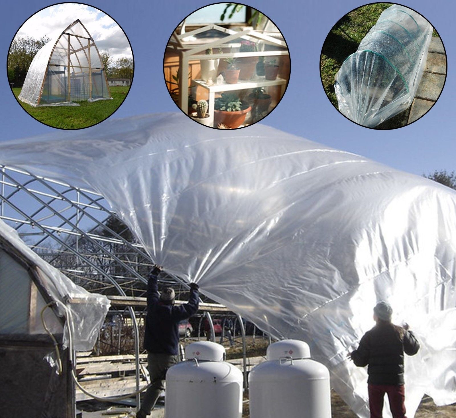 PE greenhouse film 6m x 8.5m transparent greenhouse films 0.15 mm thick film tunnel tear-resistant garden films made of polyethylene for outdoor use
