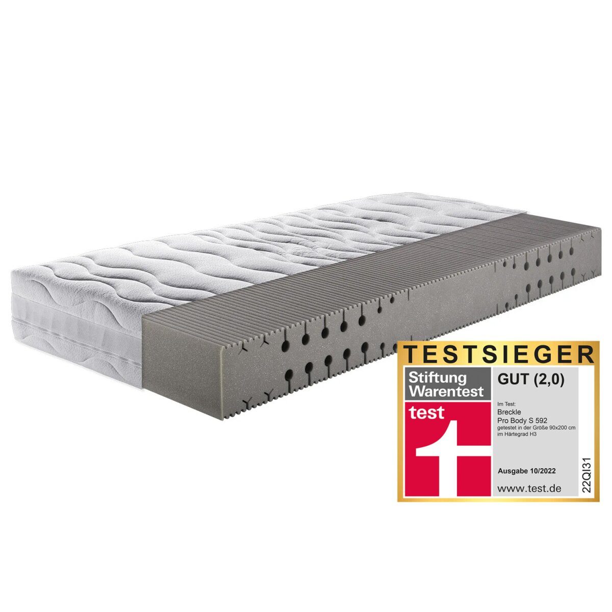 Breckle 7-Zonen Kaltschaum-Matratze »Pro Body S 592«, für alle Körpertypen