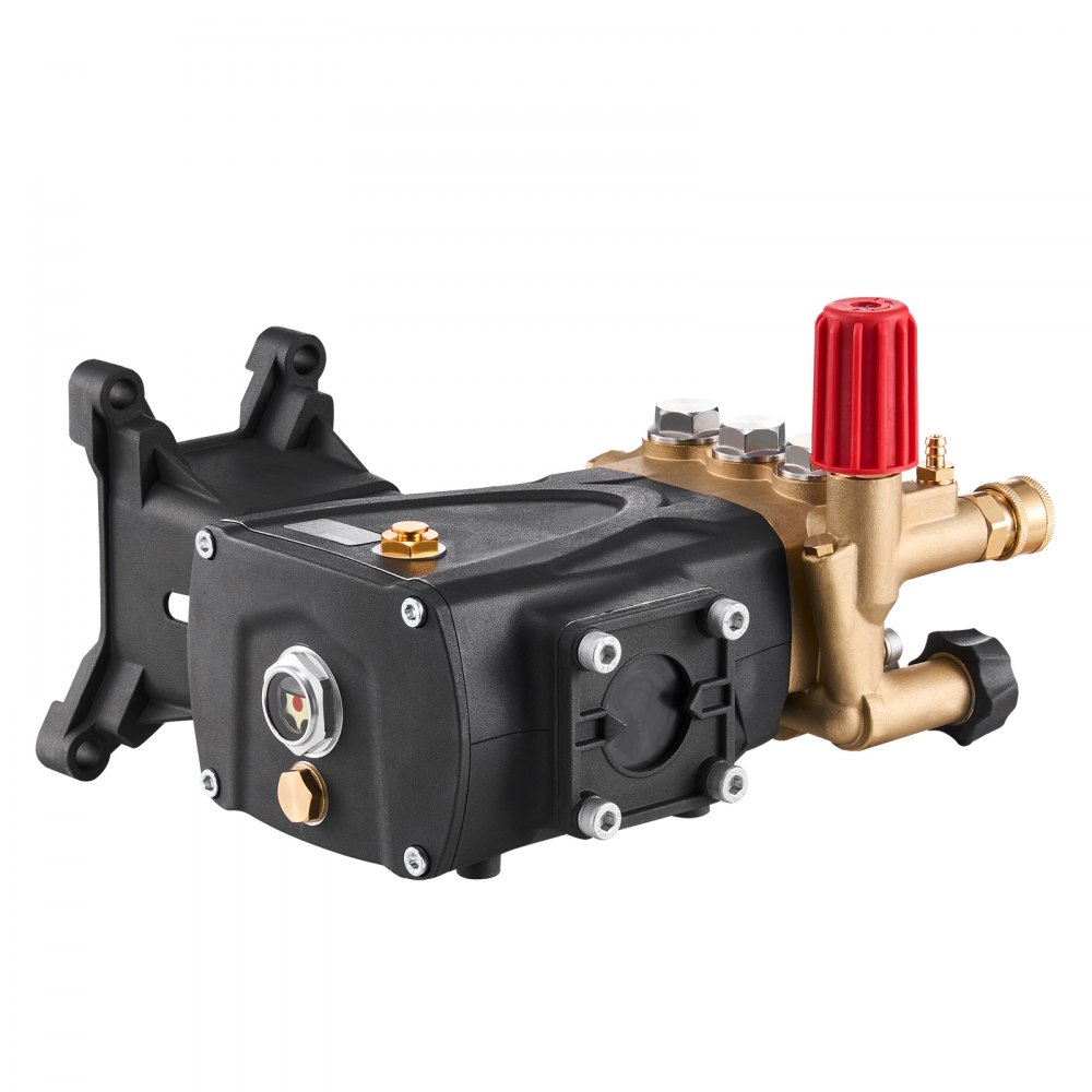 Hochdruckreiniger-Pumpe, 2,5 cm Welle, horizontaler Triplex-Kolben, 4000 PSI, 4,0 GPM, Ersatz-Hochdruckreiniger-Pumpen-Set mit 5 Düsen, Ersatzpumpe für bis zu 500 Stunden Dauerbetrieb, Ersatzpumpe Hochdruckreiniger-Pumpe, 2,5 cm Welle, horizontaler Triplex-Kolben, 4000 PSI, 4,0 GPM, Ersatz-Hochdruckreiniger-Pumpen-Set mit 5 Düsen, Ersatzpumpe für bis zu 500 Stunden Dauerbetrieb, Ersatzpumpe