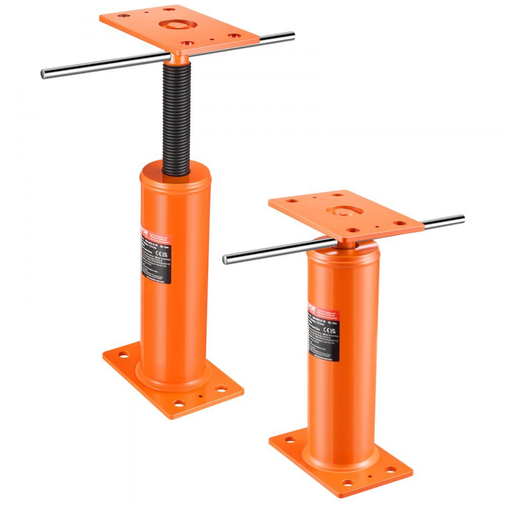 Home Use Floor Jack 2 Pack Height Range: 12" to 16" Maximum Load Capacity per Unit: 100lbs Adjustable Support Beam Basement Jack Post for Leveling Telescopic Steel Floor Jack for Temporary Support
