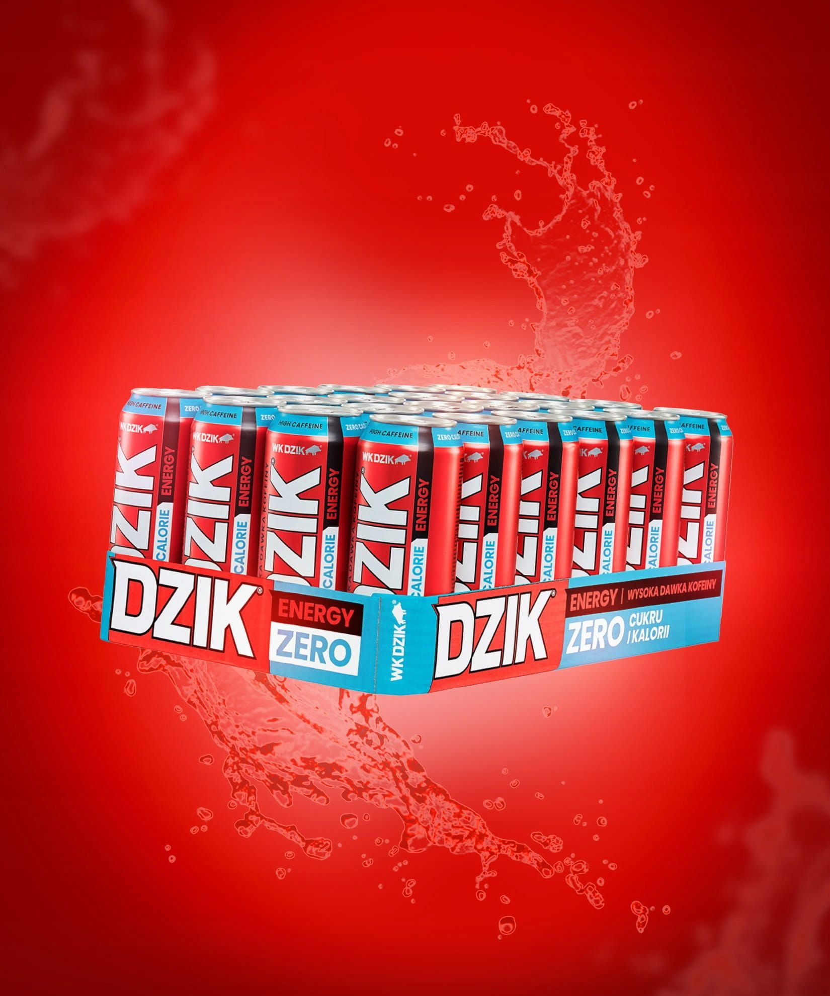 Energetyk WK Dzik Energy Drink Zero Calorii - 500 ml, pack of 24