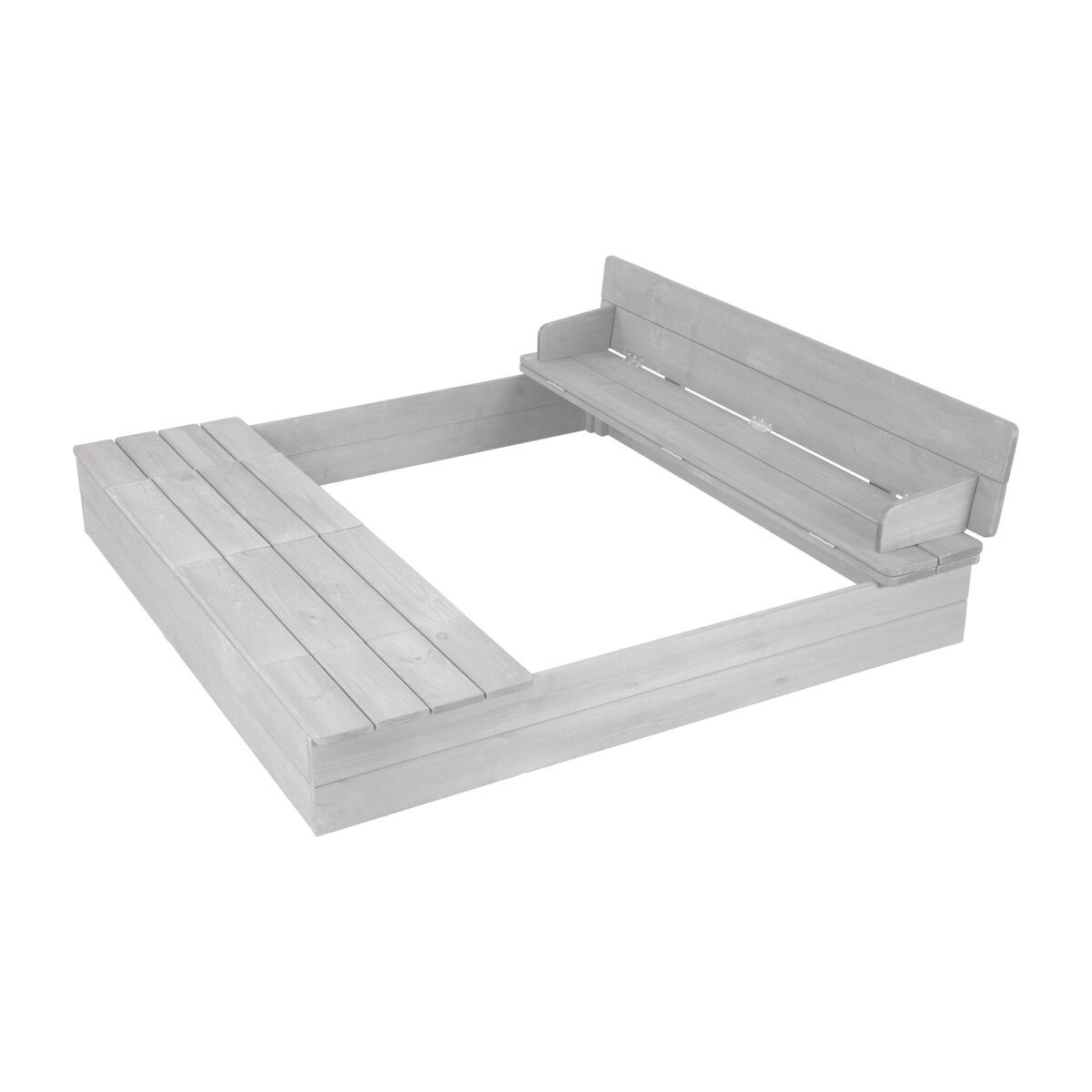 roba sandpit “Outdoor +” gray glazed, including folding bench & 2 play tubs