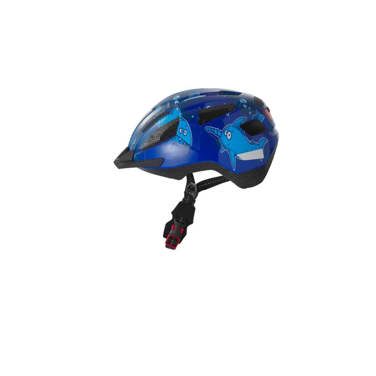 CRIVIT Kinder-Fahrradhelm, mit Rücklicht (Gr. XS Haifisch)