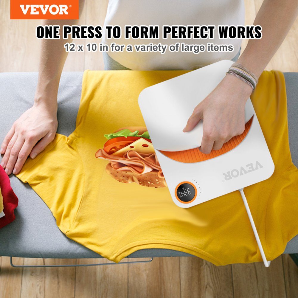 2 in 1 Mini Heat Press Machine Hot Press 12" x 10" 810W Heat Transfer for T-Shirts Coasters Cushions DIY Small Heat Press Heat Press Plotter Printing Machine Shirt Press