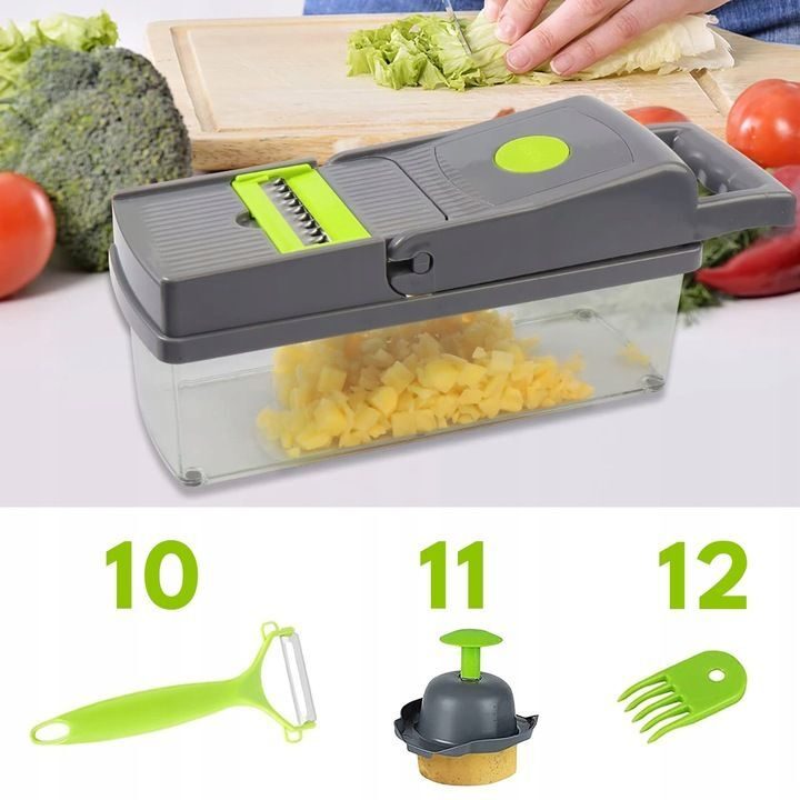 Potato Cutter, French Fries Cutter, Vegetable Cheap Cutter, Chopper, Restaurant Set, 15 in 1