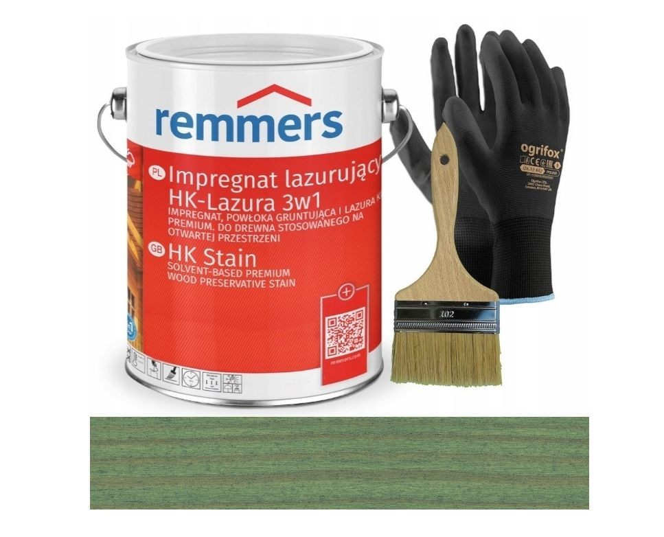 Remmers HK Lasur 3in1 (imprégnation, apprêt et vernis) 5L dans la couleur VERT FONCÉ Remmers HK Lasur 3in1 (imprégnation, apprêt et vernis) 5L dans la couleur VERT FONCÉ