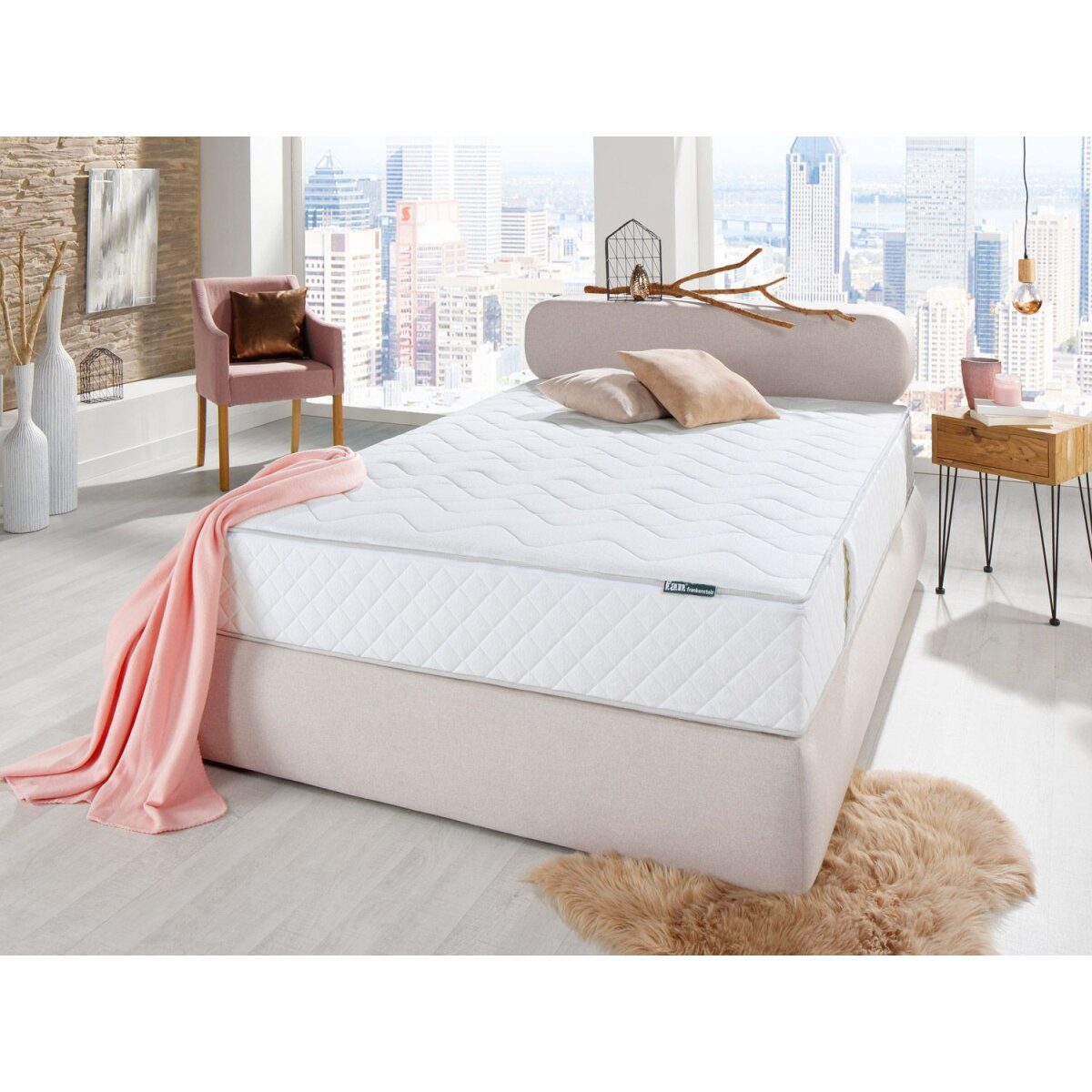 Lüfter. 7-Zonen-Taschenfederkernmatratze „Sweet Dream XXL“, mit Gelschaum-Topper (H2, 100 x 200 cm)