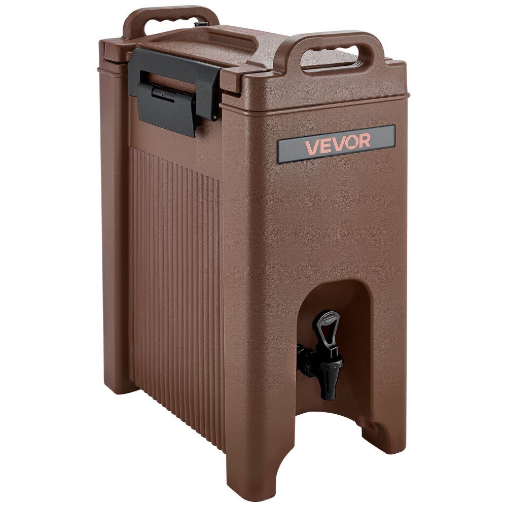 Distributeur de boissons isotherme 19 L, distributeur de boissons chaudes et froides avec robinet et poignée, distributeur de boissons thermiques de qualité alimentaire, refroidisseur pour thé, café, eau dans les cafés et restaurants, marron