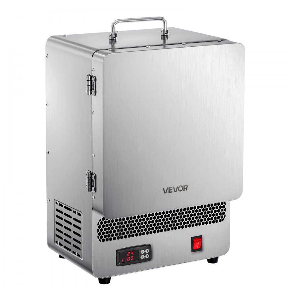 Stołowy piec do topienia 1500 W Mocny piec elektryczny 1200 ℃ Maksymalna temperatura Piec do topienia złota ze stali nierdzewnej do odlewania wosku Glina DIY Metalowa glazura hartująca na ceramicznym srebrze – Nr kat. HT-23710