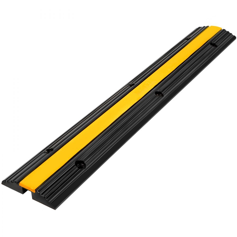 1 channel cable protection mat, external cable channel, 4 pieces of cable bridge made of commercially available thermoplastic rubber with parking spaces, bearing 102x15.5x3 cm