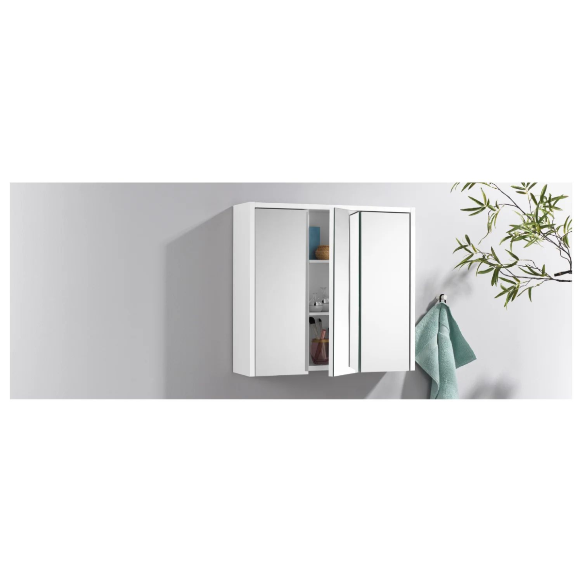 LIVARNO HOME Armoire à miroir « Oslo », résistante aux rayures et facile à nettoyer