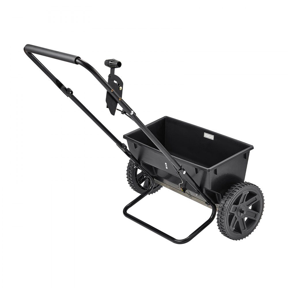 Spreader, 22.6 kg capacity, centrifugal spreader with filling funnel, 460 mm spreading width & 10 adjustment options, 25.4 cm tires, fertilizer spreader for seeds, fertilizer