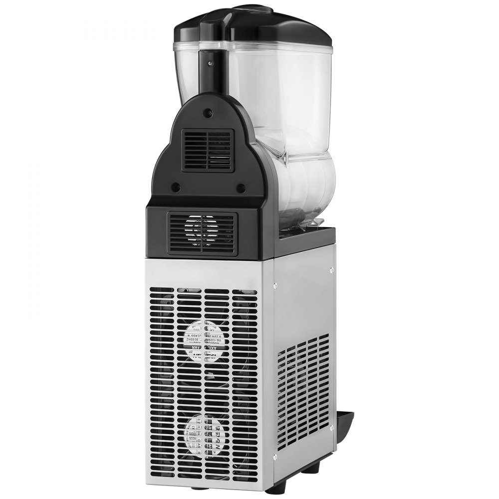 Commercial Slush Ice Machine 15L Stainless Steel Slushie Maker Crushed Ice Machines for 60 Cups Margarita and Smoothies Ice Slush Machine for Home Parties Restaurants Cafes
