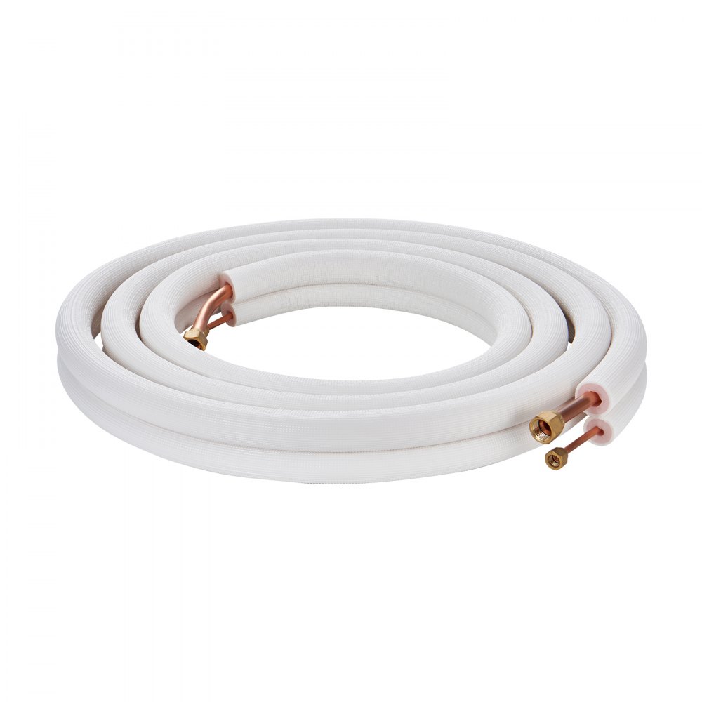 4876,8 mm Mini-Split-Line-Kit, 6,4 und 12,7 mm Außendurchmesser, Kupferrohre und dreischichtige Isolierung, für Klimaanlagen oder Wärmepumpenausrüstung und HVAC mit umfangreichem Zubehör 4876,8 mm Mini-Split-Line-Kit, 6,4 und 12,7 mm Außendurchmesser, Kupferrohre und dreischichtige Isolierung, für Klimaanlagen oder Wärmepumpenausrüstung und HVAC mit umfangreichem Zubehör