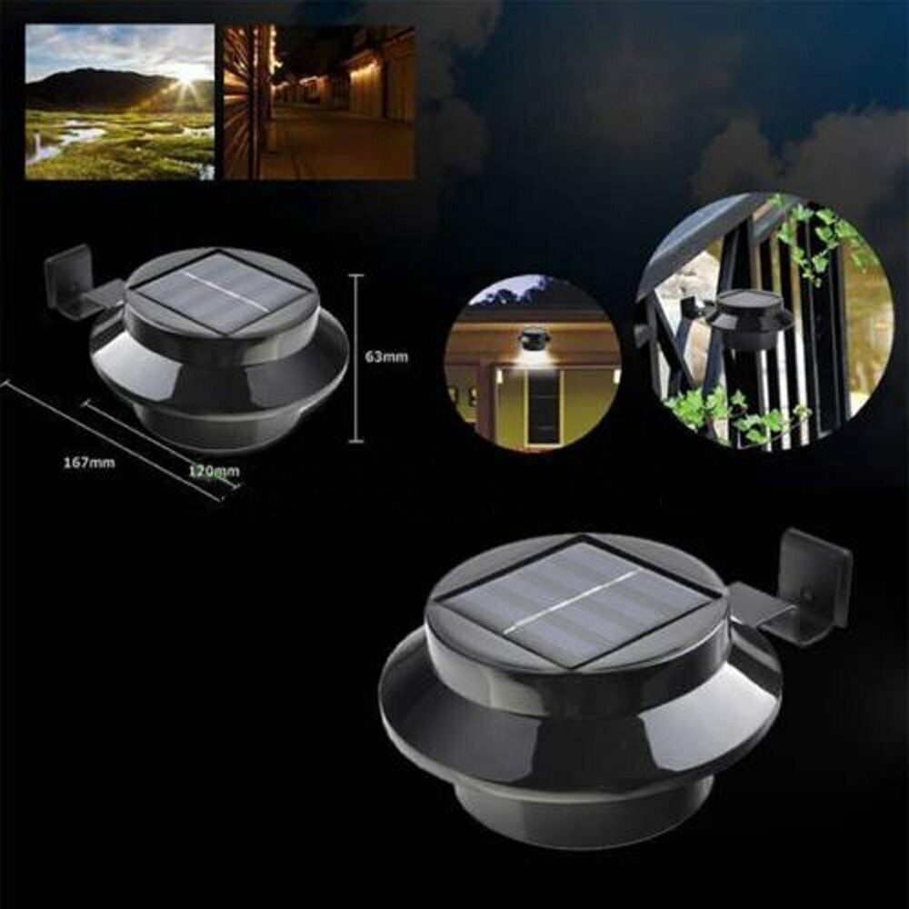 4x Solarleuchten LED Garten Dachrinnenleuchte Zaunleuchte Außendachrinne Solarlampe Outdoor Garten Wandlampe Strahler Haus