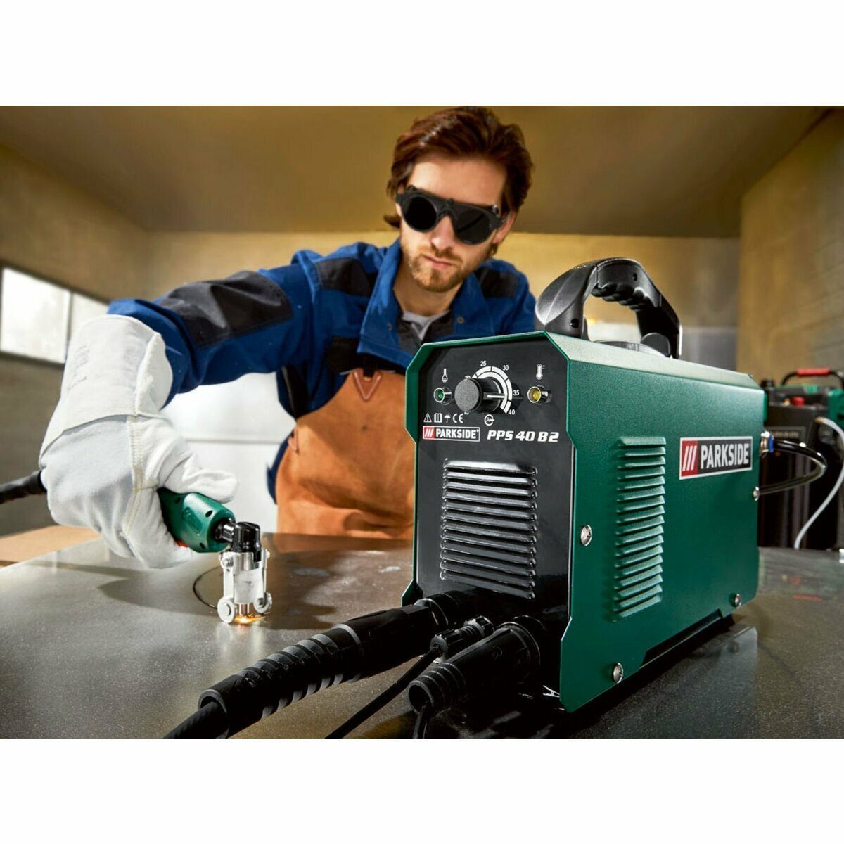 Parkside Plasmaschneider „PPS 40 B2“, mit Druckminderer