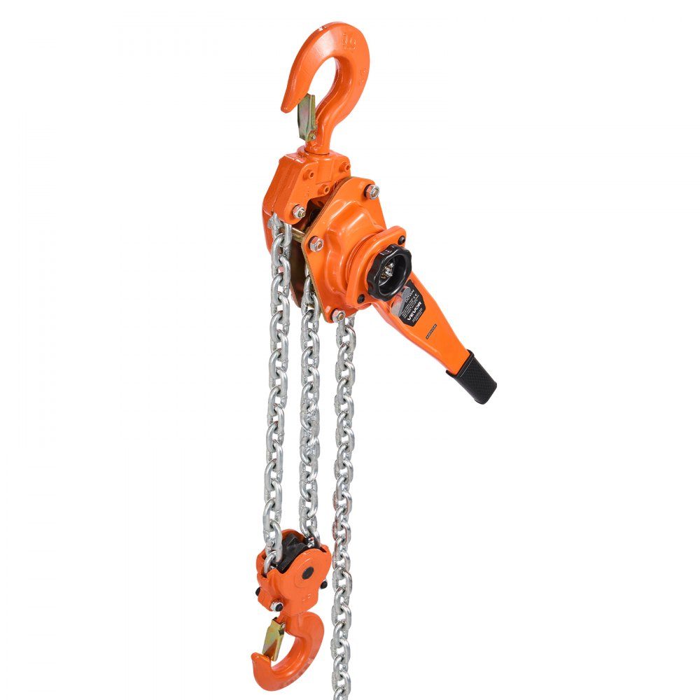 Lever Hoist, 6 Ton Capacity Hand Chain Hoist, 3m Hoist Hoist, G80 Alloy Steel Chain with Double Pawl Mechanical Brake, Ratchet Hoist, 360° Swivel Hooks for Warehouse Construction, Garage