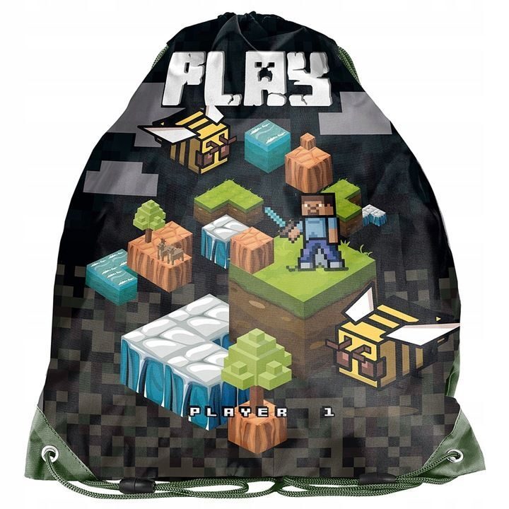 Schulranzen Rucksack Rucksack Schulranzen Pixel Minecraft XXXL Starter Set 2