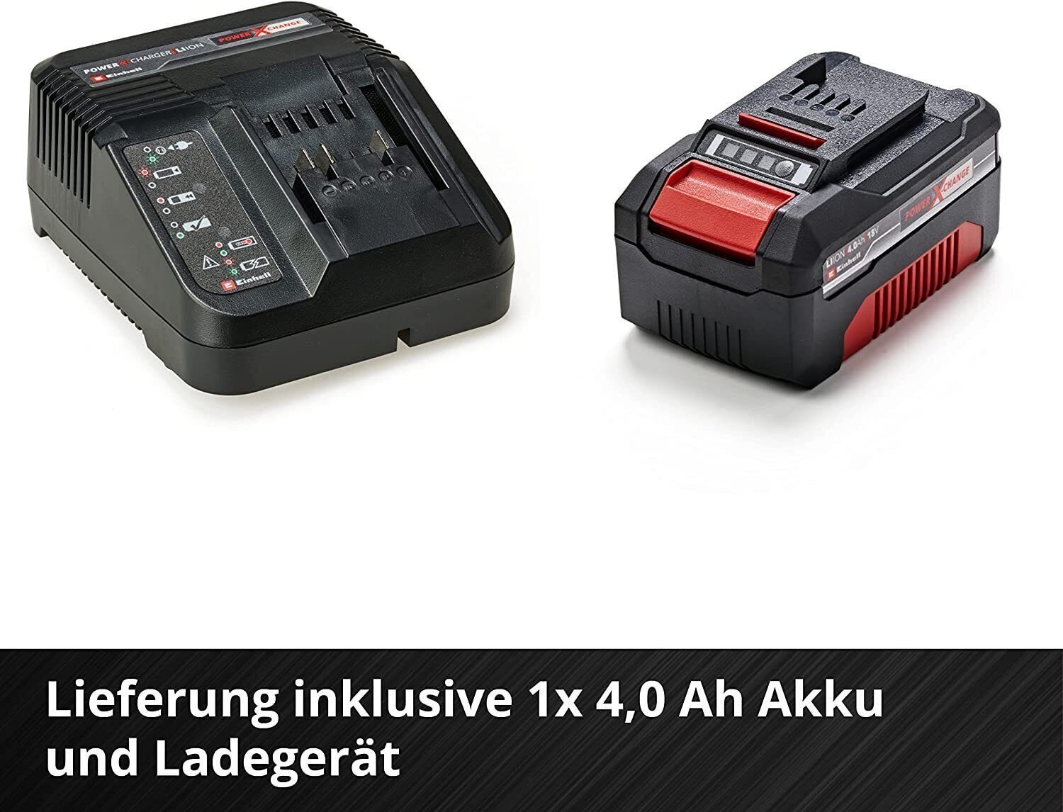 Einhell GE-CM 18/33 Li (1x4,0Ah) Akku-Rasenmäher – inklusive Ladegerät und Akku 33cm