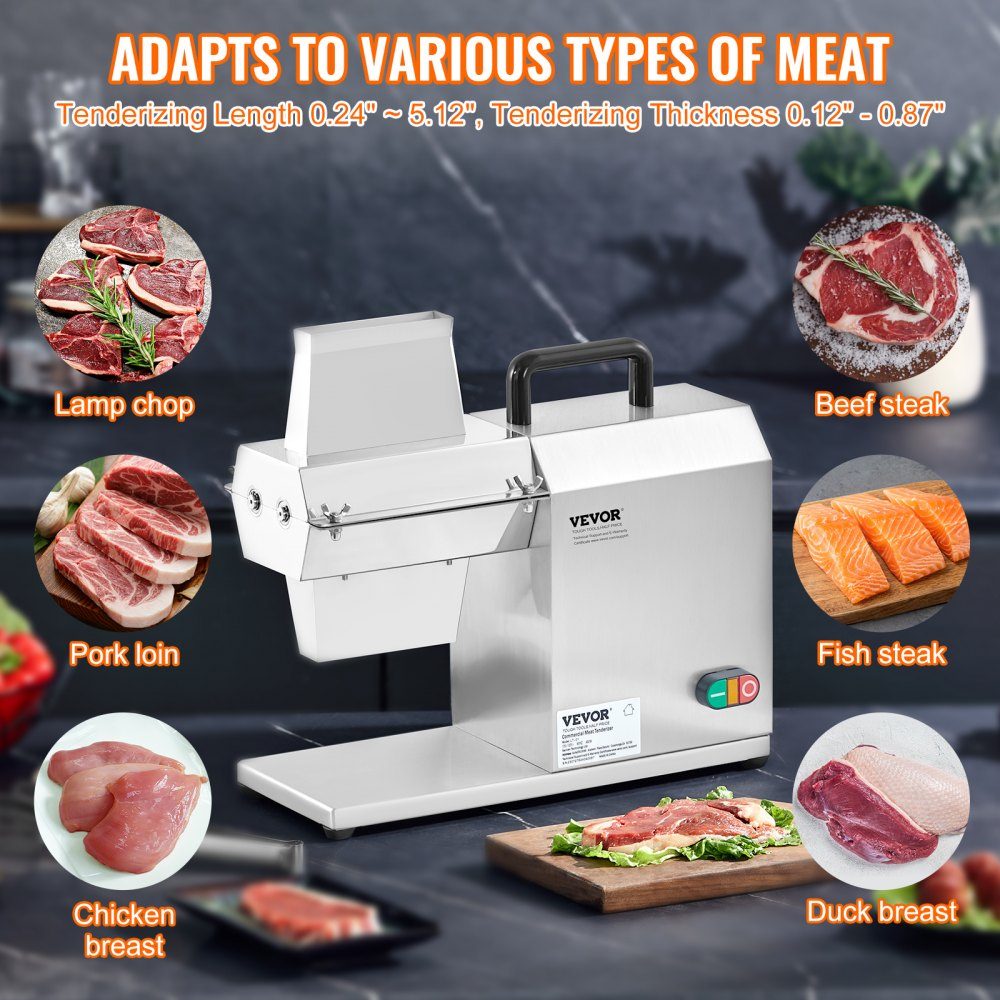 Electric Meat Tenderizer Meat Tenderizer 450W with 54 Stainless Steel Blades Professional Meat Tenderizer Tool 415x170x420mm Atomic Pork Beef Steak Tenderizer Kitchen Tool