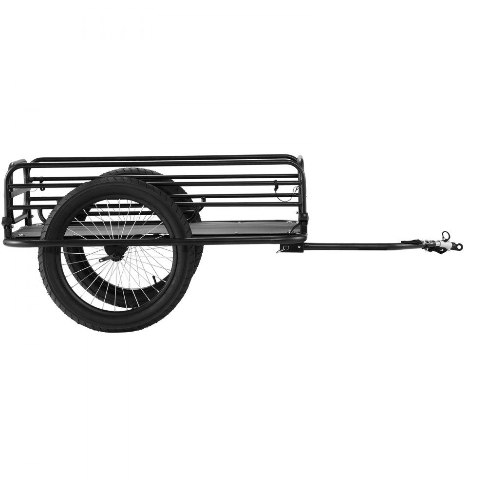 Fahrradanhänger, 125 kg Tragkraft, Transportanhänger, faltbar und verstaubar, Schnellspanner mit Universalkupplung, 20-Zoll-Räder, passend für die meisten Fahrradräder, Rahmen aus Karbonstahl
