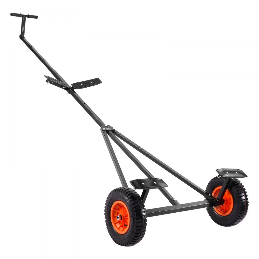 Remorque de bateau Dolly Chariot Remorque 190 kg Charge de support 40 cm Pneu pneumatique Support antidérapant en acier au carbone pour déplacer les kayaks, les bateaux à moteur et les bateaux de pêche
