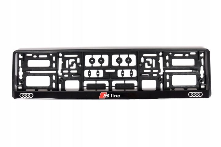 2x Support de plaque d'immatriculation ORIGINAL pour Audi S-Line Impression UV, résistant aux intempéries Sline