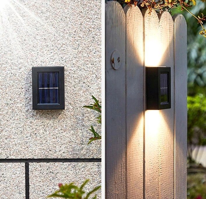 10x Solarleuchte Solarlampe Outdoor Garten Wandlampe Strahler Haus