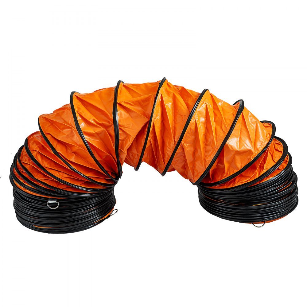 Tuyau flexible en PVC de 25 pieds, tuyau flexible en PVC, tuyau d'échappement de ventilateur portable industriel, tuyau robuste pour ventilateur d'extraction de 250 mm