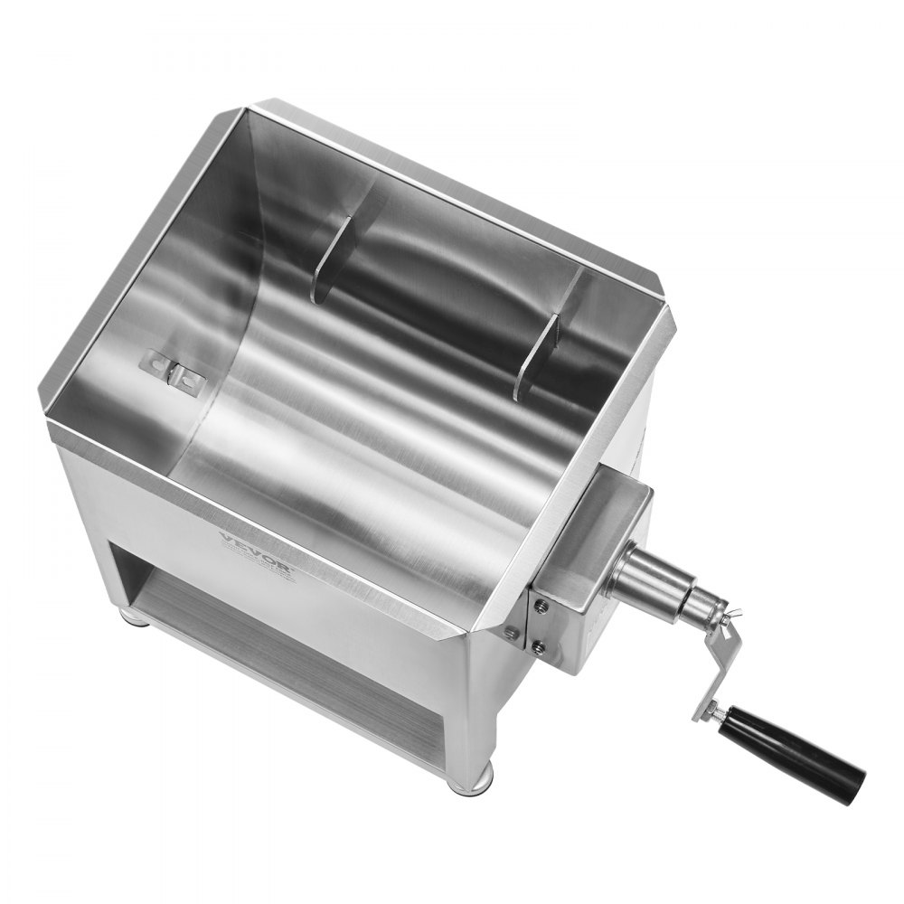 Handmatige vleesmixer, vleesverwerkingsapparatuur (maximaal mengen 13,61 kg vlees), roestvrijstalen vleesmixer, worstmixer met reductietandwiel, handmixer voor gehakt Handmatige vleesmixer, vleesverwerkingsapparatuur (maximaal mengen 13,61 kg vlees), roestvrijstalen vleesmixer, worstmixer met reductietandwiel, handmixer voor gehakt