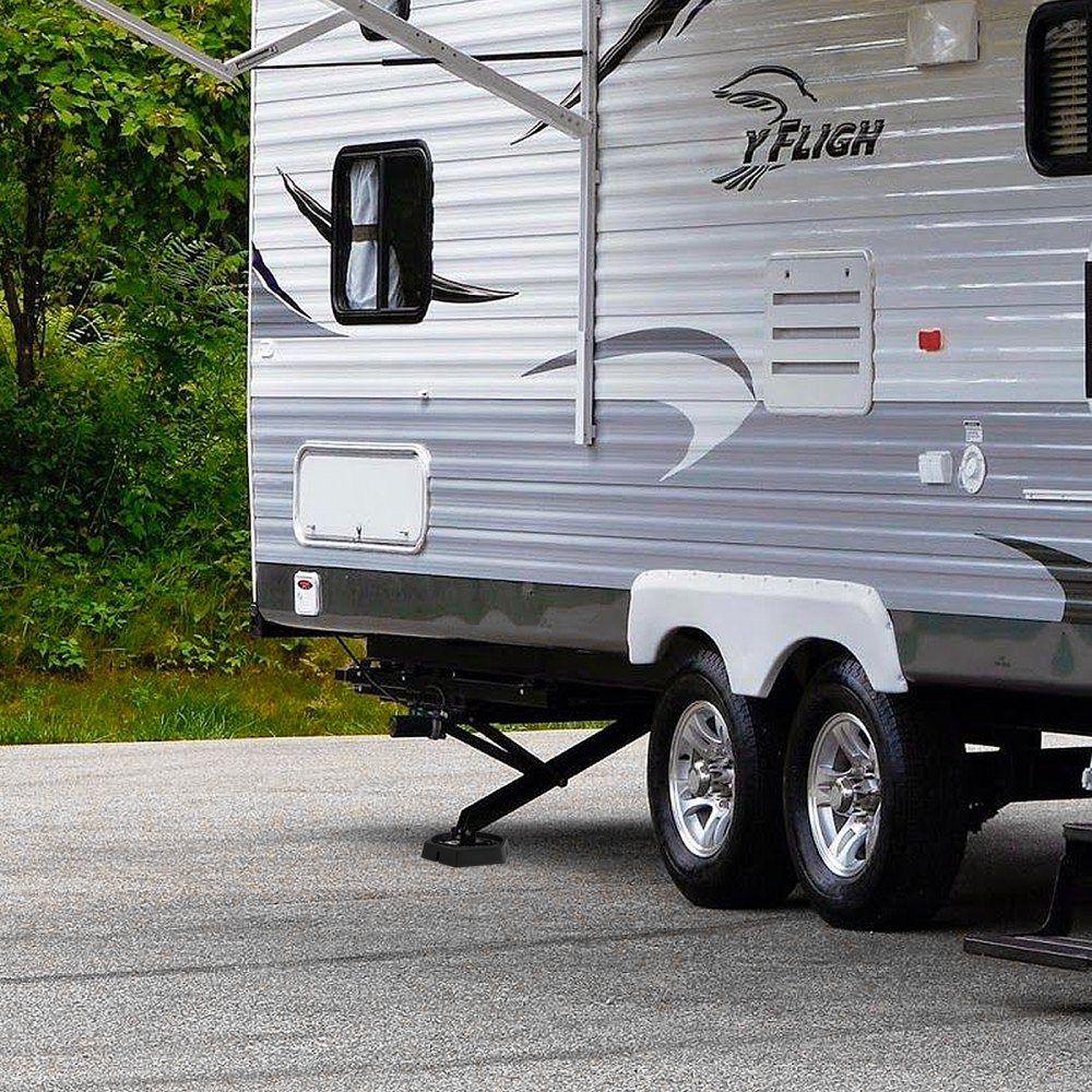 Coussinets de nivellement pour camping-car, coussinets de cric pour camping-car, pieds d'atterrissage ronds de 9 à 9", stabilisateurs de cric fixes, coussinets de cric en caoutchouc, capacité de 5 000 livres par coussinet de cric pour camping-car – Réf. H